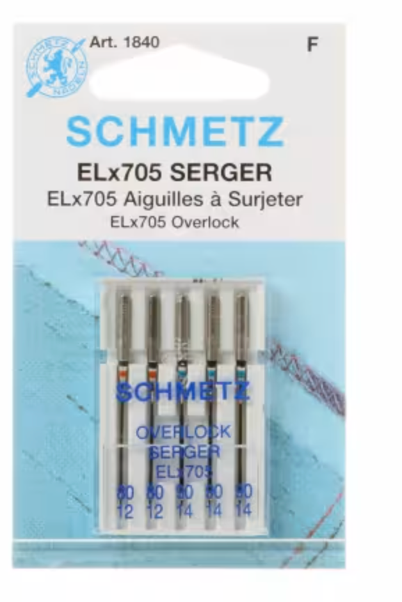 Schmetz Overlock / Serger Machine Needle ELX705 Size 80/90