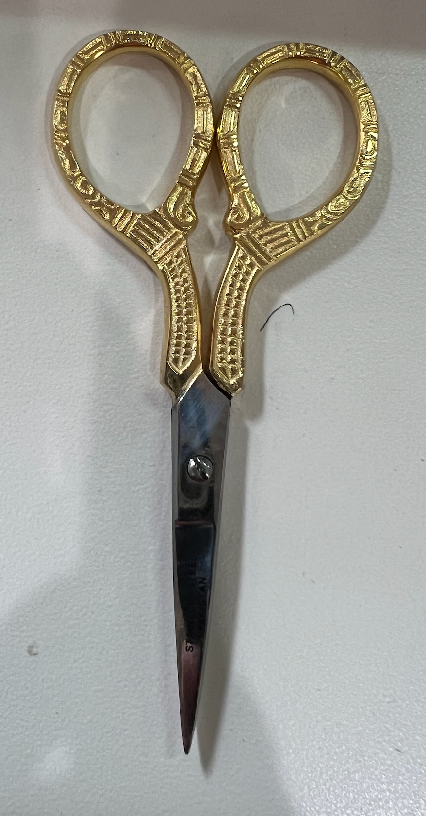 Fine Scissors 4" Gold Ornate Handles