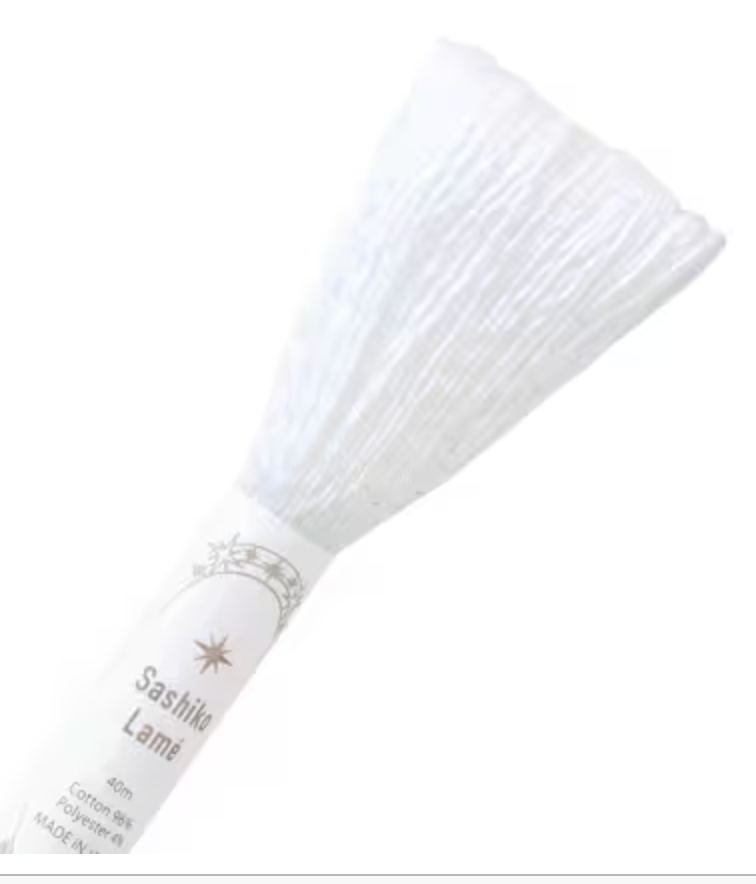 Sashiko Thread 40m Lame Color White