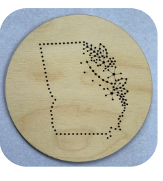 US States Wooden Embroidery Stitch Disk Kit-Georgia