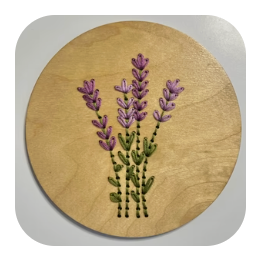 Lavender Sprig Embroidery Stitch Disk Kit