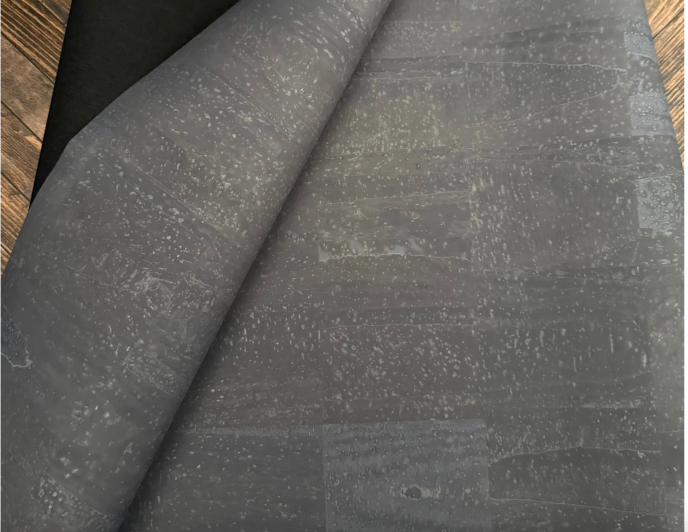Cork Fabric in Surface Charcoal-13x18"