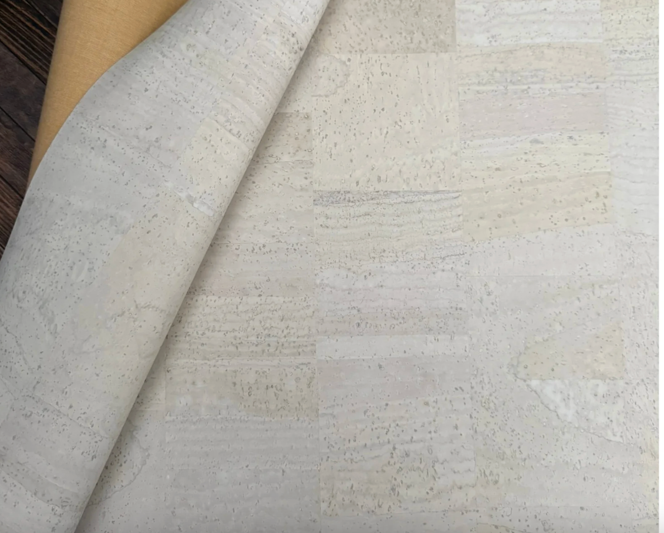 Cork Fabric in Surface White-13x18"