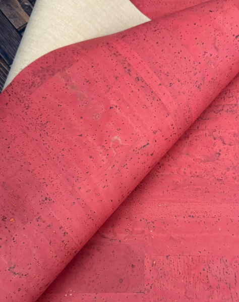 Cork Fabric in Surface Living Coral-13x18"