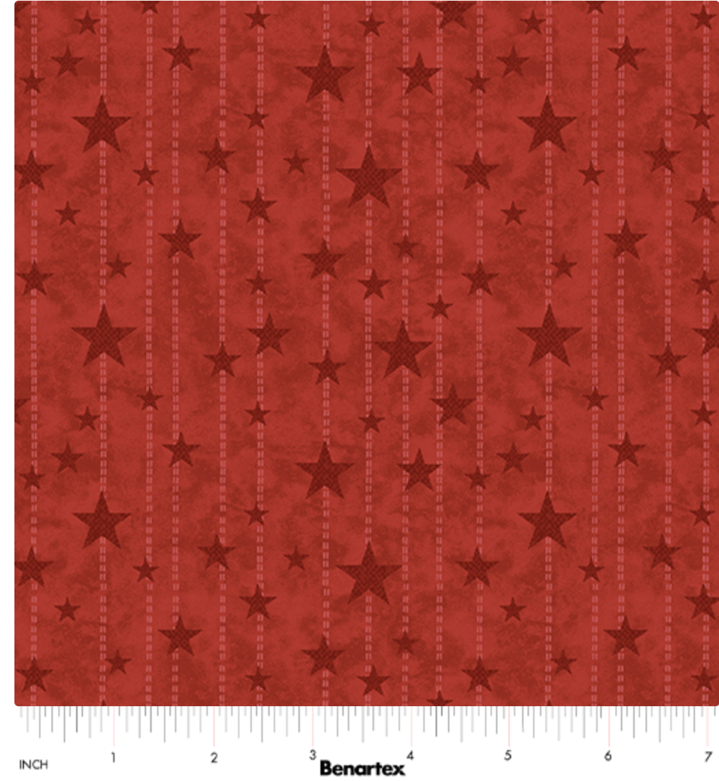 American Valor-Stitches & Stars Red
