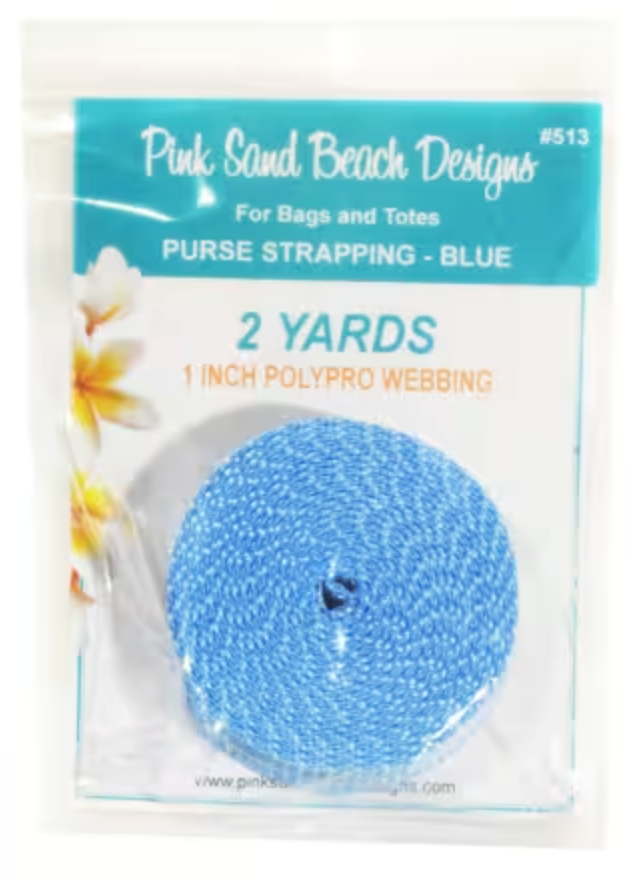 Purse Strapping 1in x 2 yds Blue