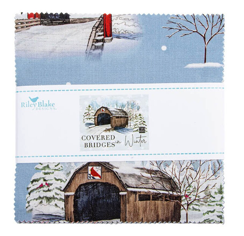 Covered Bridges in Winter-5" Stacker-42 pcs