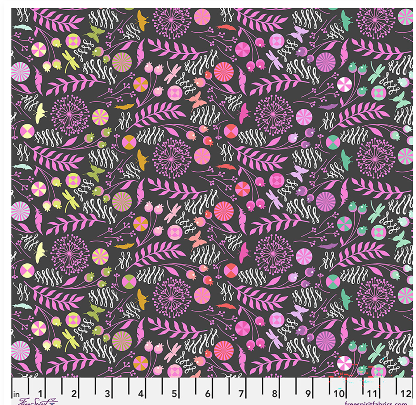 Tula Pink-Prince Charming-Deja Vu-Dandelion Licorice