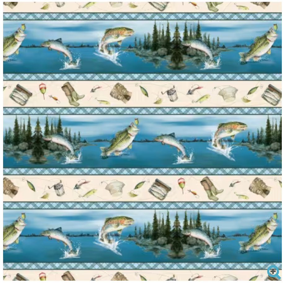 Reeled In-Multi Repeating Stripe