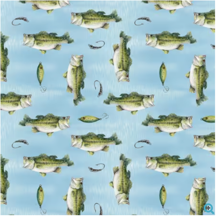 Reeled In-Light Blue Directional Fish Toss