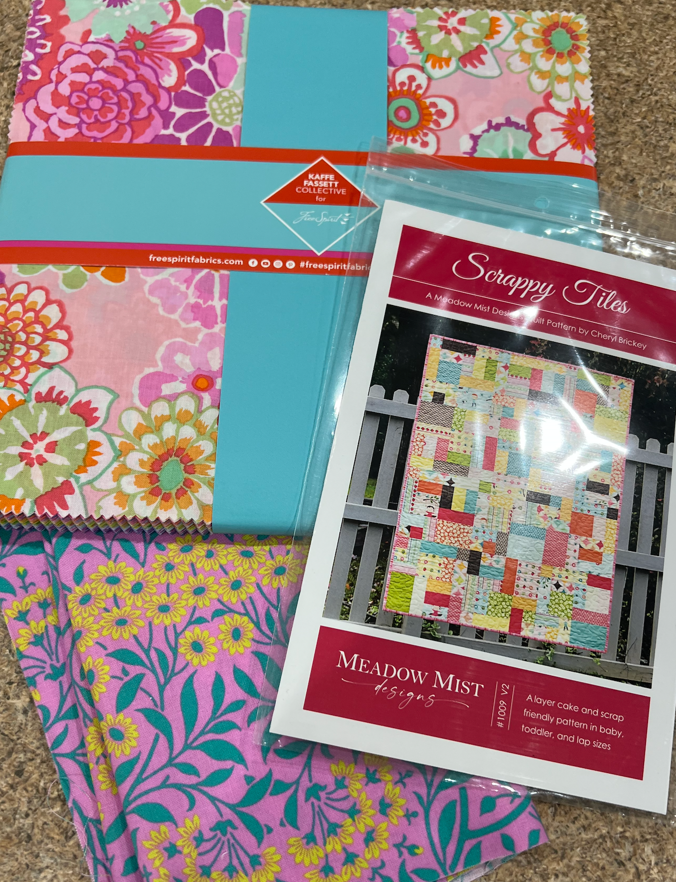 Scrappy Tiles kit-top only 48.5x60.5-Sorbet colorway