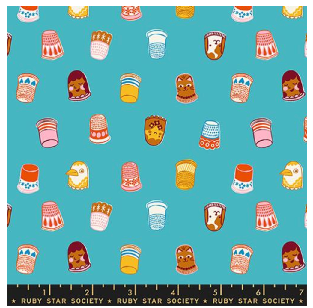 1 800 Notions-Thimbles Novelty Retro Turquoise