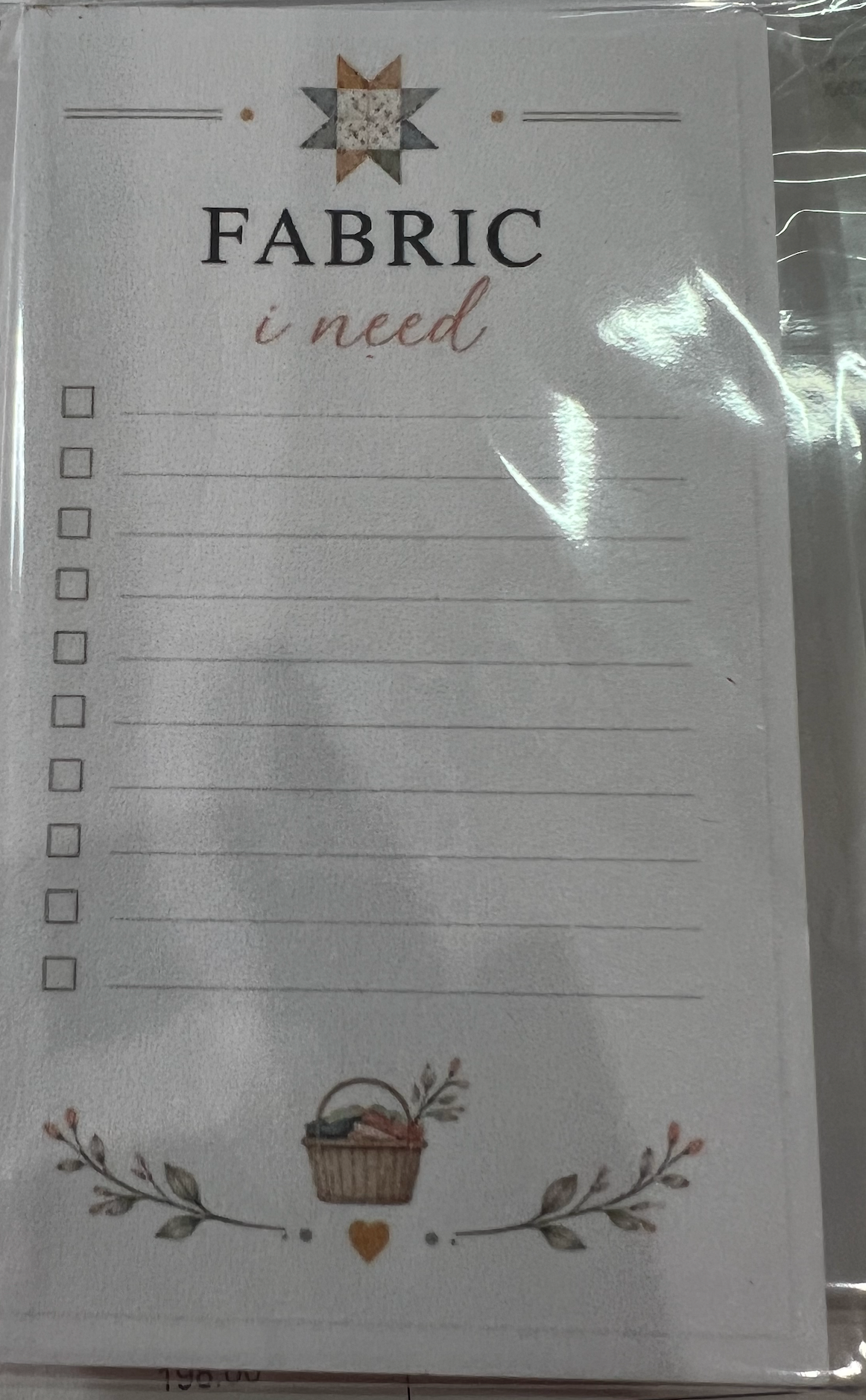 Fabric I need mini notepad