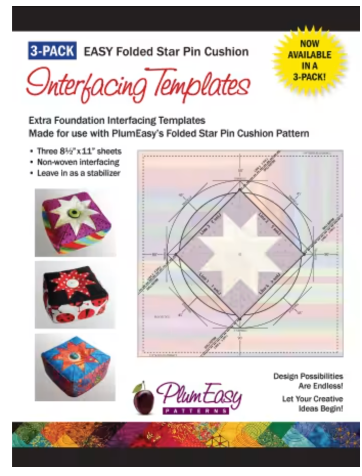 Pincushion Interfacing Templates 3-pack