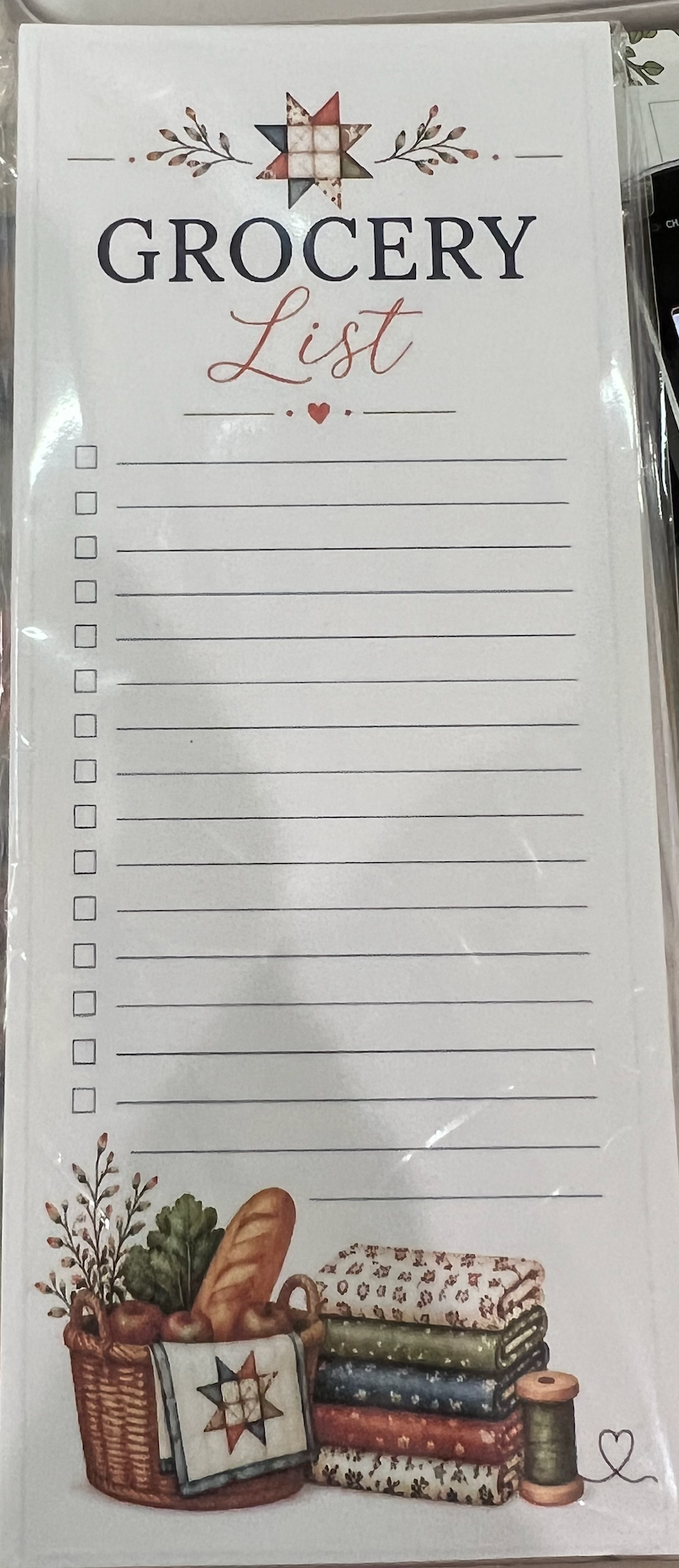 Grocery List Notepad