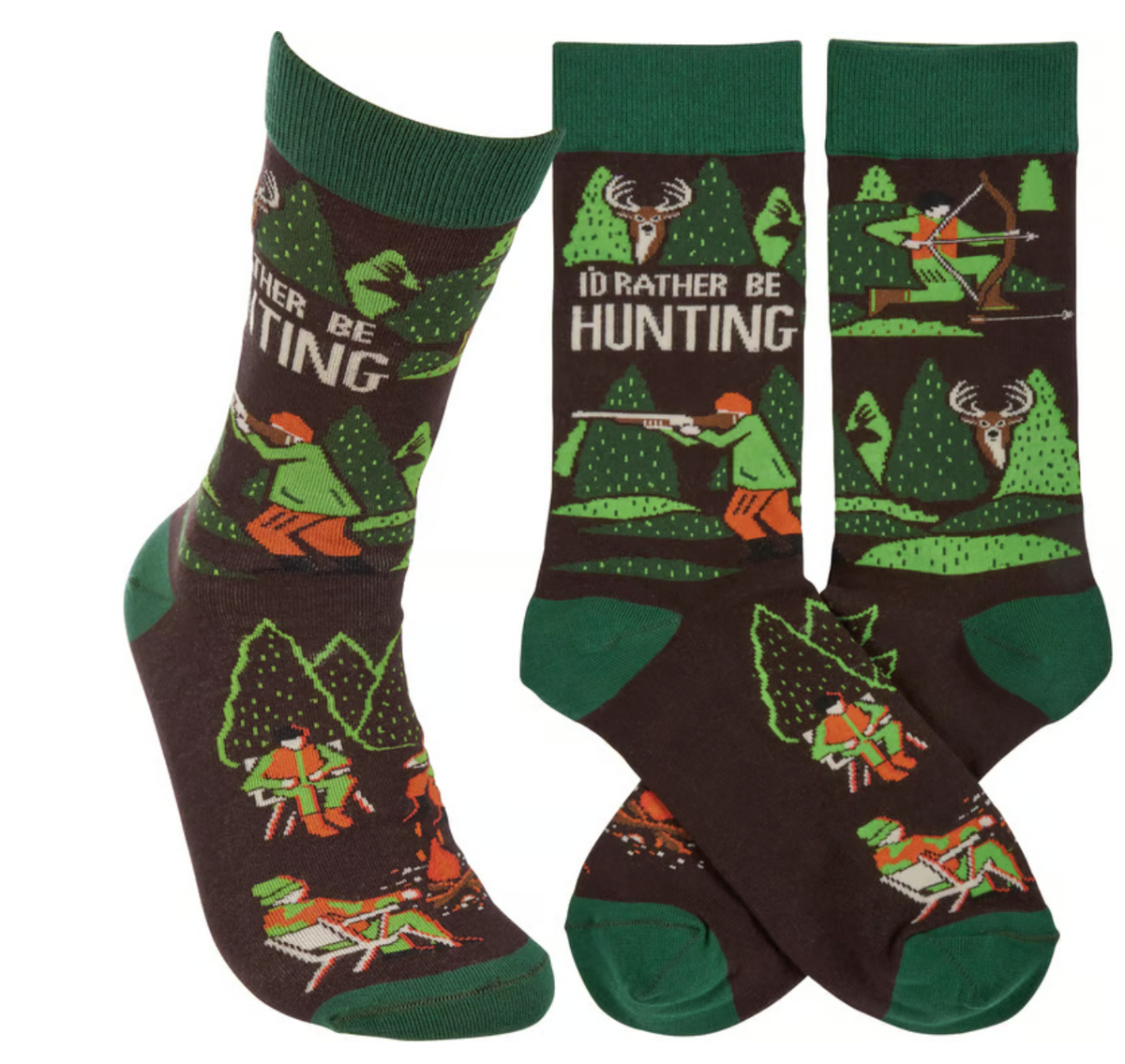I'd Rather by Hunting Socks
