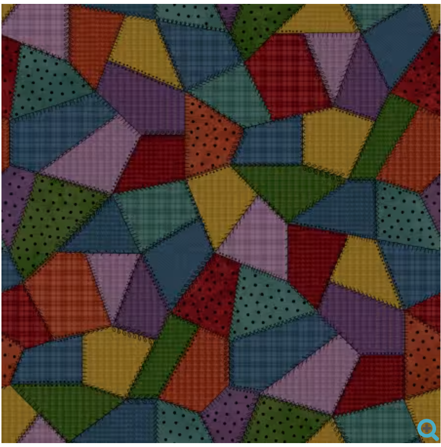 Patchwork Woolie Flannel-Dark Multi