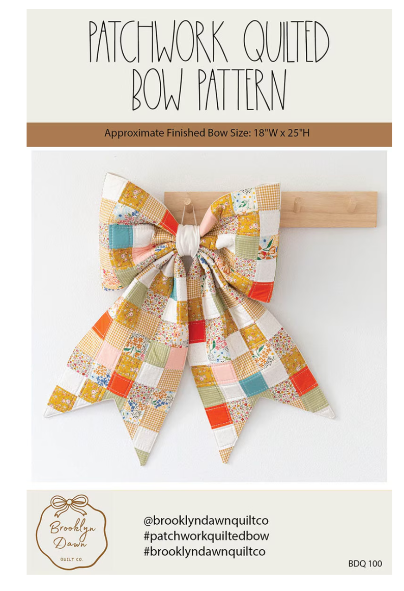 Brooklyn Dawn Quilt Co. Patchwork Quilted Bow Pattern