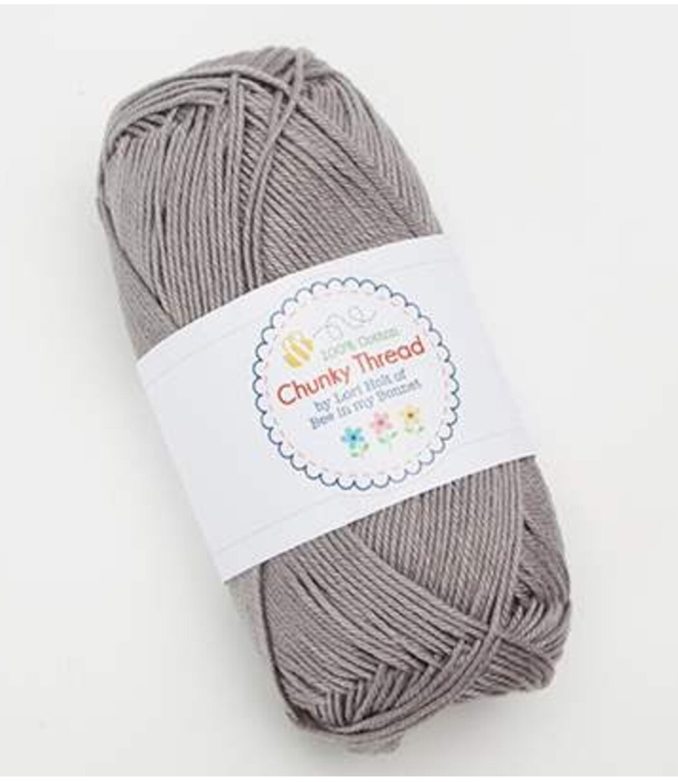 Chunky Thread Cotton Yarn-50g Skein-Riley Gray