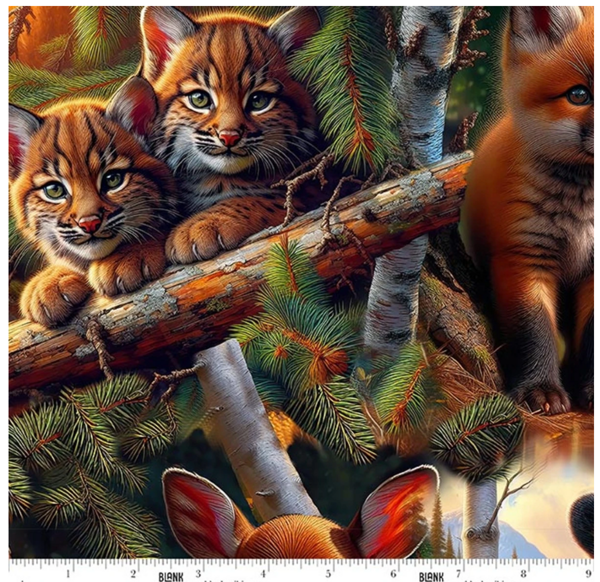 Babies in the Wild Minky-Baby Animals Allover 58/60" wide