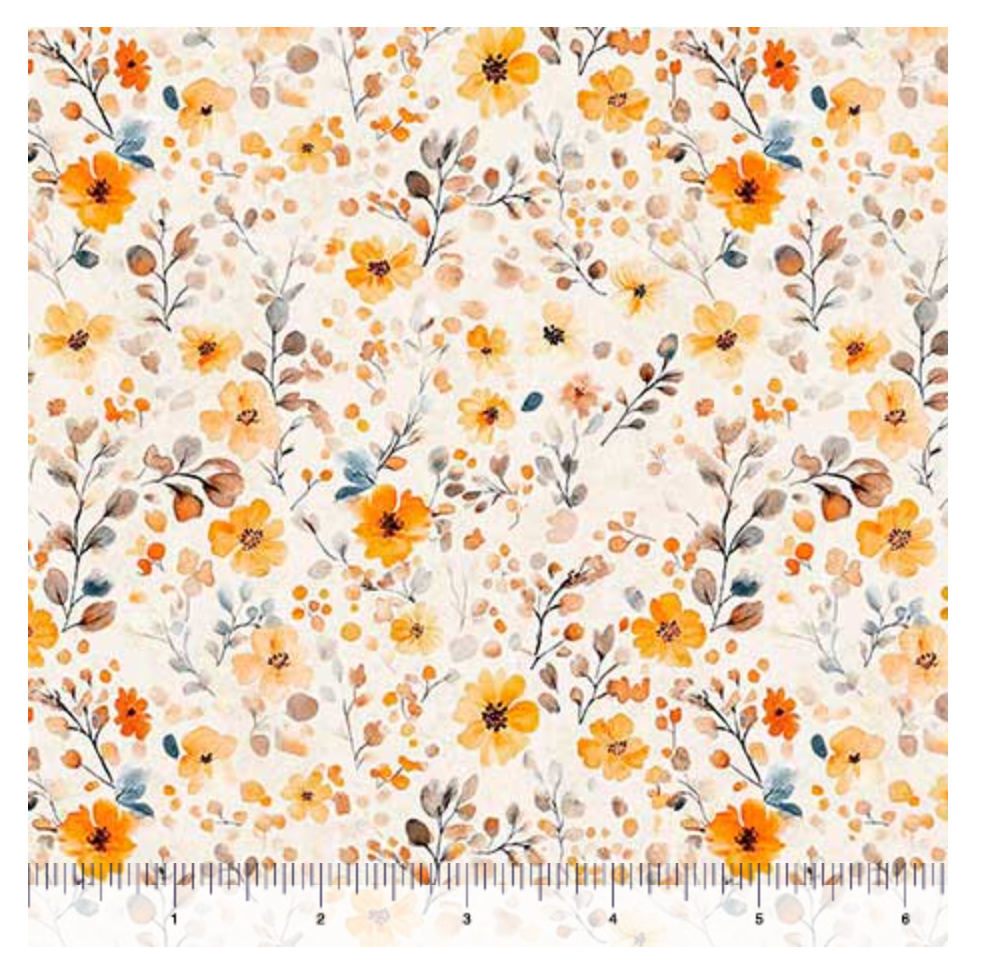 Snuggle Bunnies-Floral & Sprigs Cream