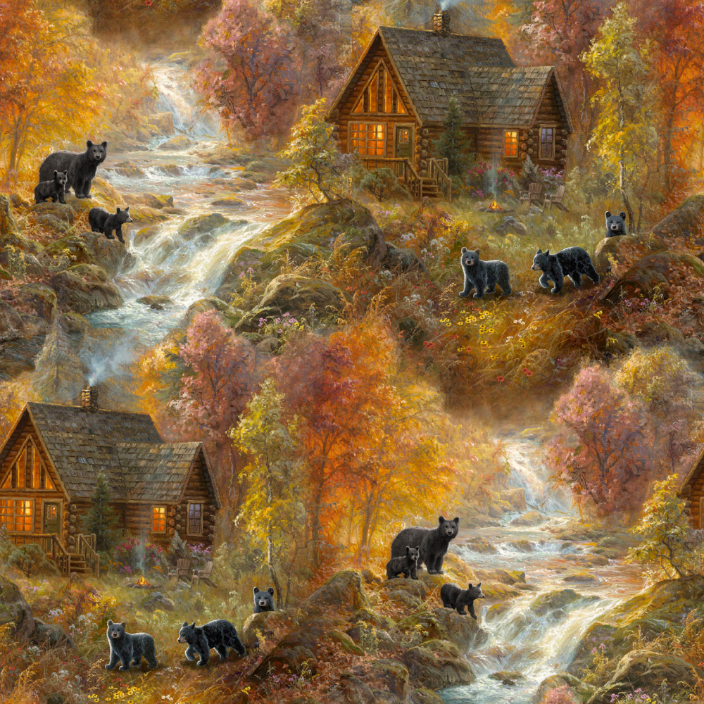 Whitetail-Country-Cabin-in-the-Woods-22199-Multi-Color-By-3-Wishes-Fabrics.png