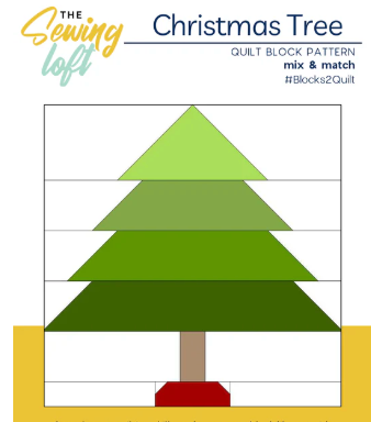 Christmas Tree Quilt Block-12