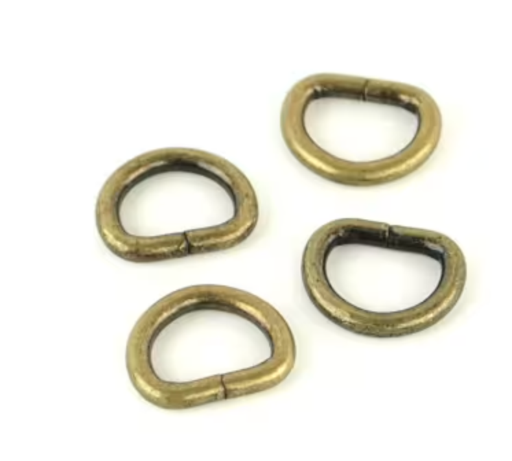 D Rings 1 Inch D-Rings 1/2 inch set of 4