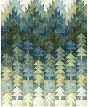STONEHENGE GRADATIONS-MISTED PINES KIT-THROW 56X70 TOP ONLY
